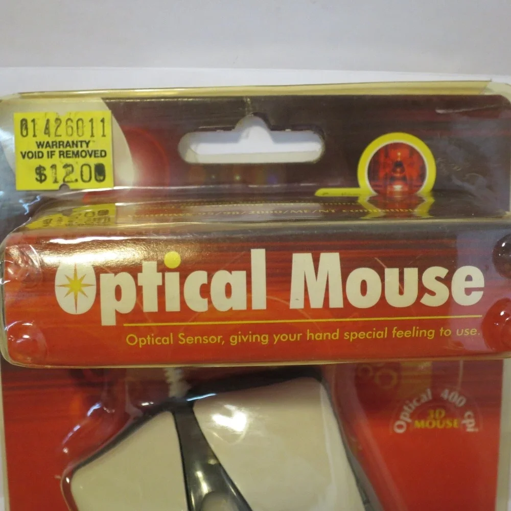 NOS Vintage Key Mouse Optical PS2 for‎ PC Windows Two Button Scroll Wheel